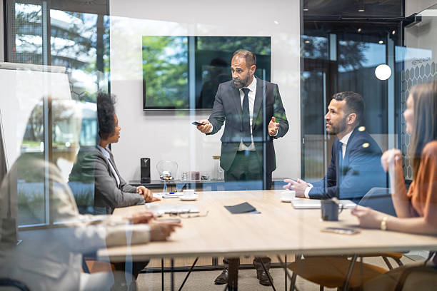istock Corporate Presentation Highlighting Innovative Ideas in Action 2245996442