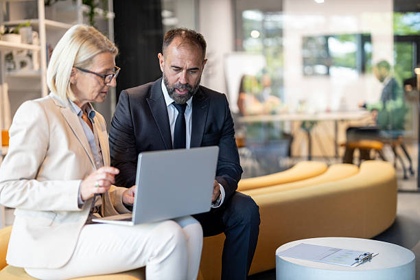 istock Professional meeting of diverse colleagues in workspace 2245996468
