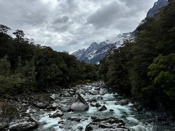 istock Cloudy river in New Zealand 2245996548