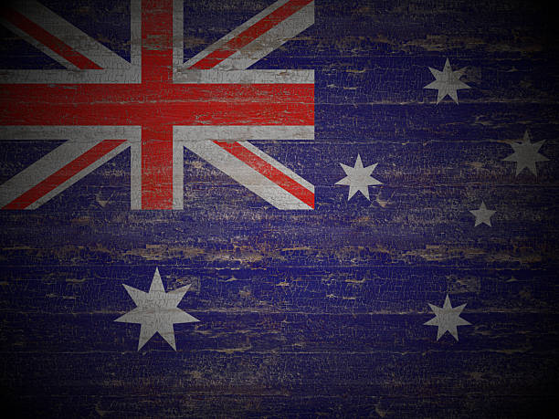 istock Old wooden Australia flag 2245996965