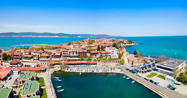 istock Nesebar or Nessebar port aerial panoramic view, Bulgaria 2245997039