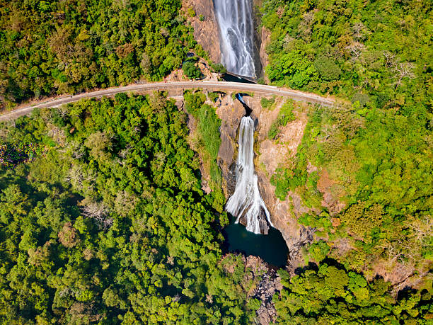 istock Dudhsagar Falls aerial panoramic view in Goa, India 2245997717