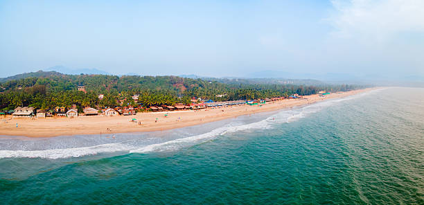 istock Agonda Beach aerial panoramic view in Goa, India 2245997766
