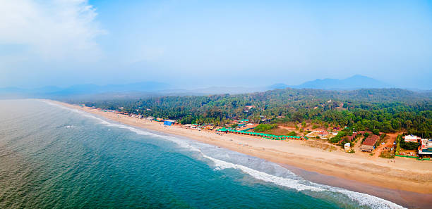 istock Agonda Beach aerial panoramic view in Goa, India 2245997767