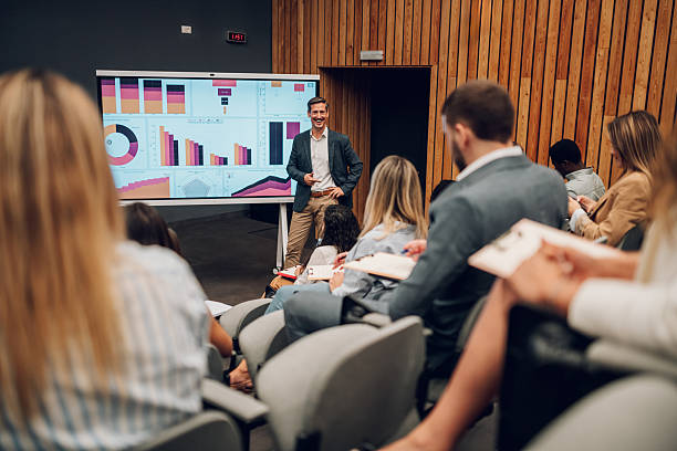 istock Business professional giving a presentation during a training seminar 2245998132