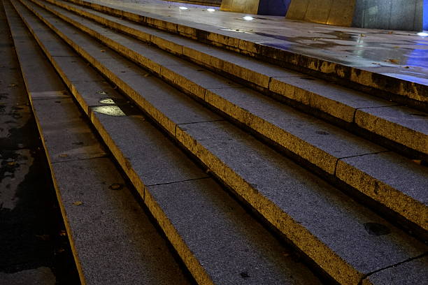 istock Steps in a city park in the evening. 2245998416