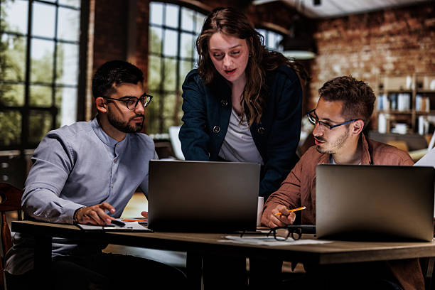 istock Entrepreneurs co-working on a mutual project at the office 2246000806