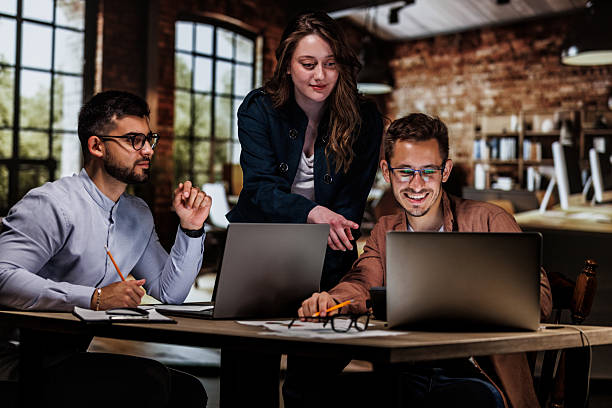 istock Entrepreneurs co-working on a mutual project at the office 2246000829