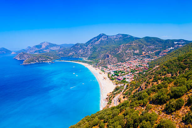 istock Oludeniz beach aerial panoramic view in Turkey 2246004674