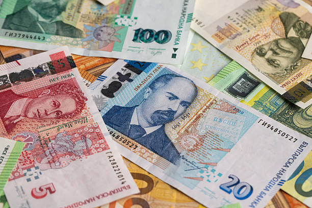 istock Bulgarian Leva and Euro Banknotes Scattered Full Frame Background 2246005343