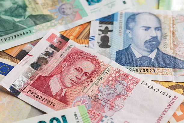 istock Bulgarian Leva and Euro Banknotes Scattered Full Frame Background 2246005636