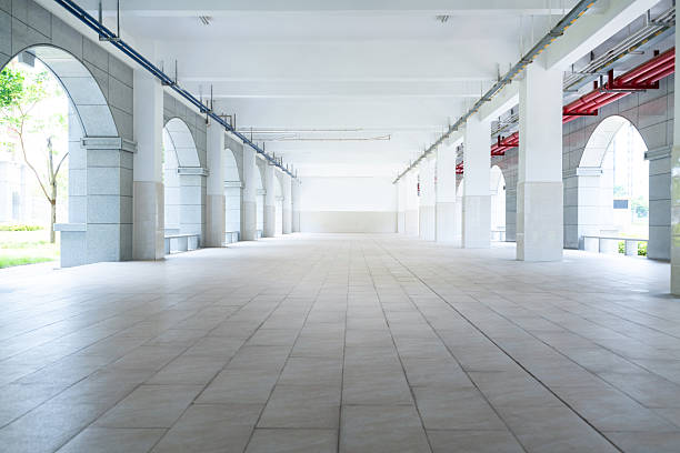 Long corridor in the school
