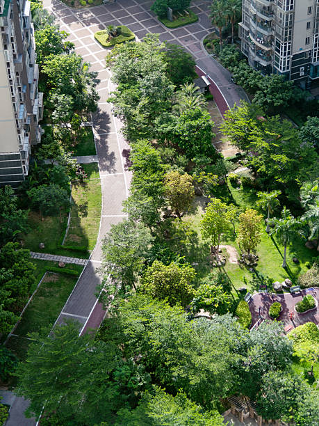 istock Landscaping outside the apartment building 2246006449