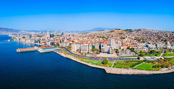 istock Izmir city centre aerial panoramic view in Turkey 2246010162