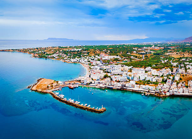 istock Hersonissos town aerial panoramic view in Crete, Greece 2246010465