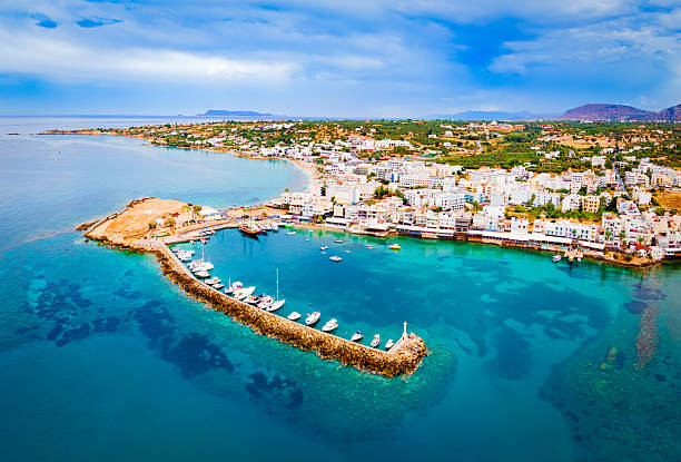 istock Hersonissos town aerial panoramic view in Crete, Greece 2246010470