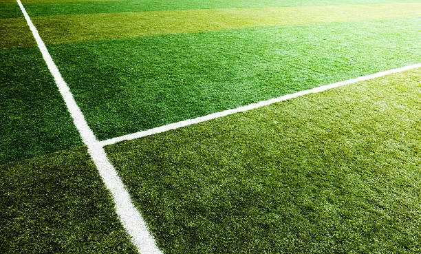 istock Soccer field and white lines 2246012511