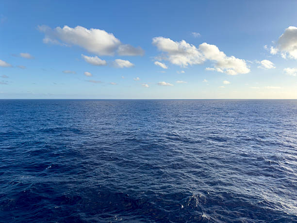 istock Clear blue sea and sky with horizon and copy space 2246012747