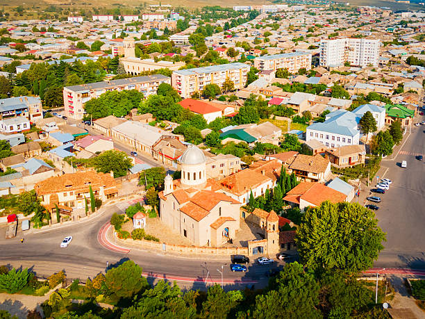 istock Gori town aerial panoramic view, Georgia 2246012846