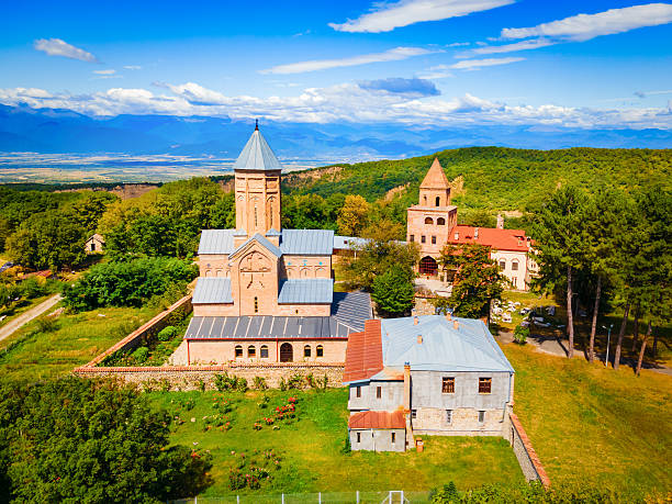 istock New Shuamta Monastery aerial panoramic view, Georgia 2246012890