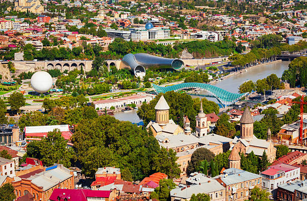 istock Tbilisi old town aerial panoramic view 2246012919