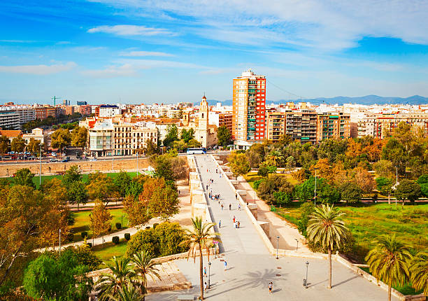 istock Valencia city aerial panoramic view in Spain 2246014442