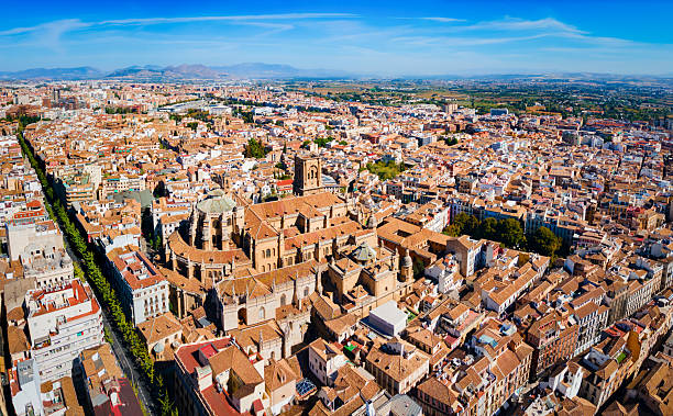 istock Granada Cathedral city aerial panoramic view in Spain 2246014520