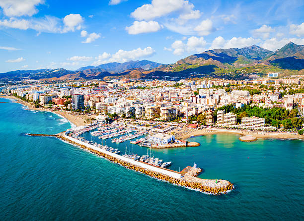 istock Marbella city port and beach aerial panoramic view 2246016571