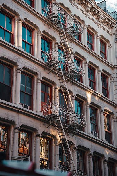 istock Urban architecture, apartment building office block exterior facade, windows 2246019310