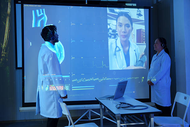istock Doctors and nurses are discussing and analyzing a patient's heart disease through an online video conference. 2246020583