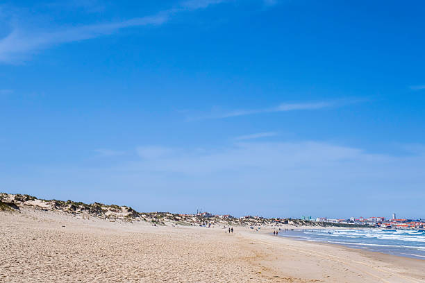 The large Praia da Baia, one of the many beautiful beaches of Peniche which attract thousands of tourists every year