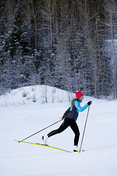 istock Classic Technique Cross-Country Skiing Woman 2246026715
