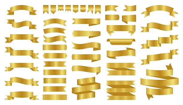istock Ribbon banners. Curved empty tape labels for decoration, retro bow badges stickers various shape for award promotion. Vector set 2246026749