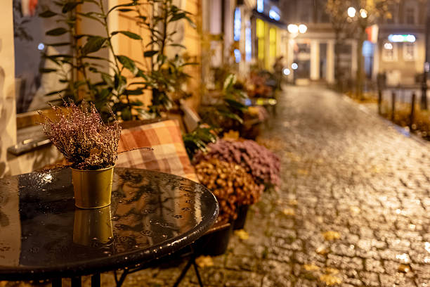 istock Evening View Of Street Cafe 2246026900