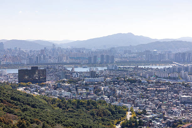 aerial view of seoul, capital of south korea.