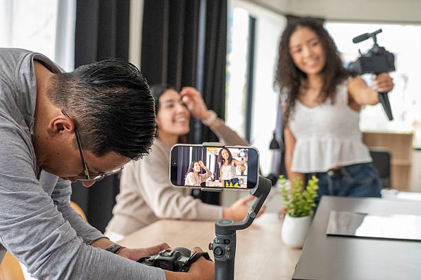 istock young bloggers recording and documenting from their homes in a comfortable and modern environment 2246043634