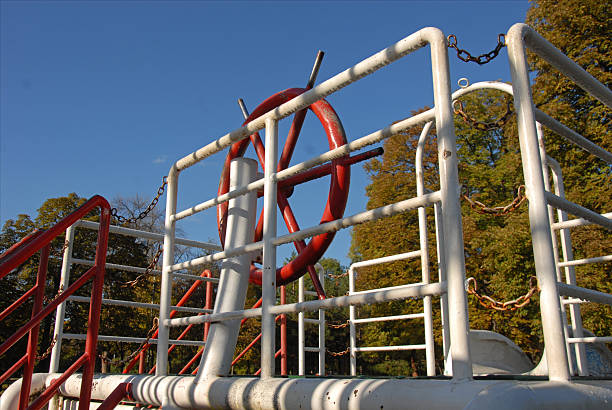 istock A metal rudder on a model ship in a public park 2246044815