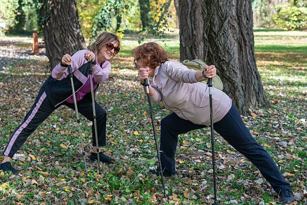 istock Enjoying in Nordic walking 2246046642