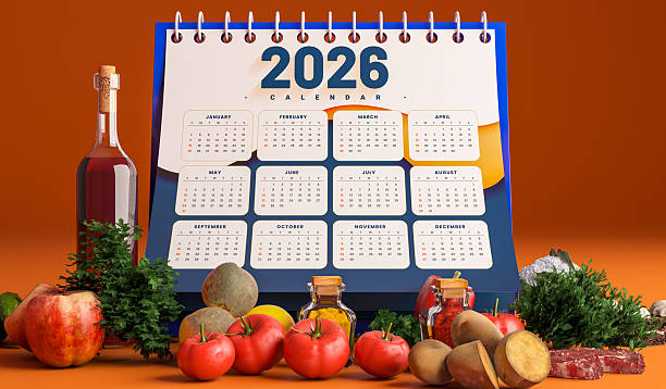 Reminder Start Diet in calendar with pen and green apple.
