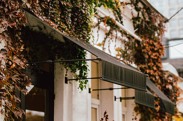 istock welcoming store with outdoor seating, inviting small business setting with ambient lighting and greenery 2246061046