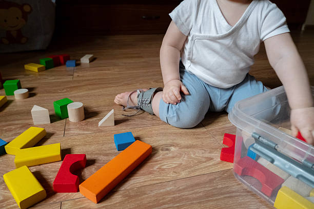 istock Child Building Colorful Eco-Friendly Block Tower 2246061311