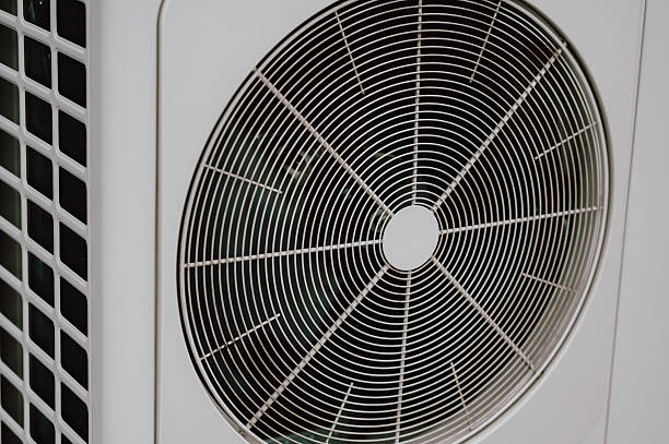 istock condenser fan with protective grille, hvac condenser fan demonstrating airflow and structural durability 2246061638