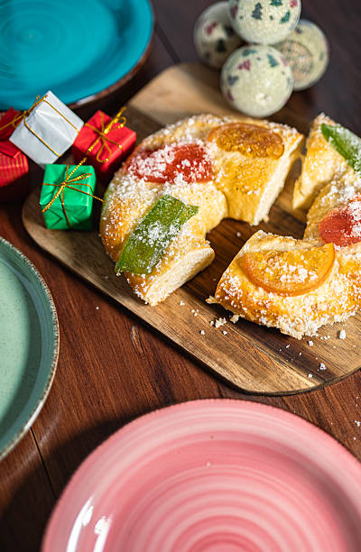 istock Traditional Three Kings' Cake with colorful decorations 2246064124