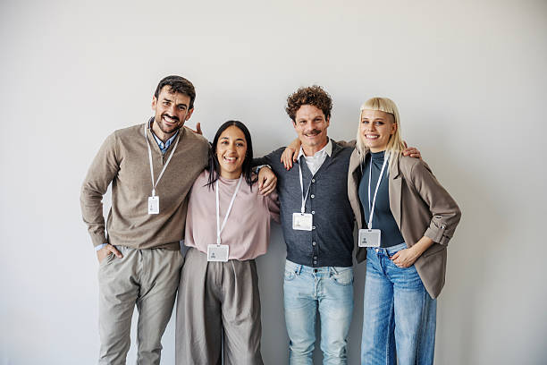 istock Diverse business team smiling at conference event 2246065740