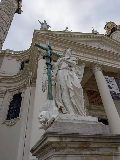 St. Charles Church (Karlskirche) in Vienna, Austria, is a stunning Baroque landmark featuring grand domes, intricate frescoes, and monumental columns. A must-visit site showcasing Austria’s rich architectural and cultural heritage.\