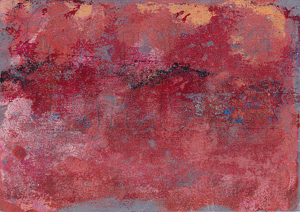 istock Grunge Red Hand Painted Abstract Background 2246078936