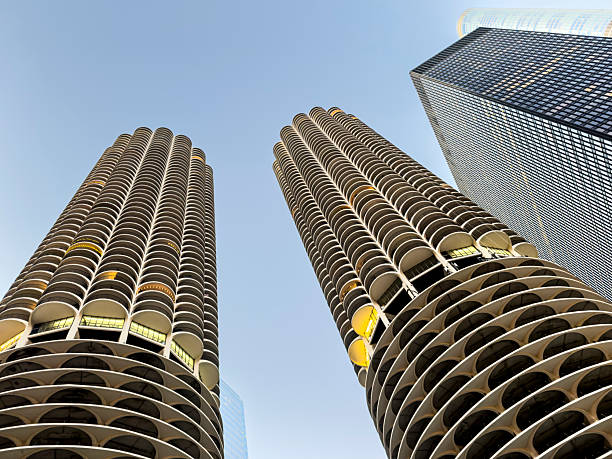 istock Looking up at Marina City Tower, Chicago Illinois 2246079391