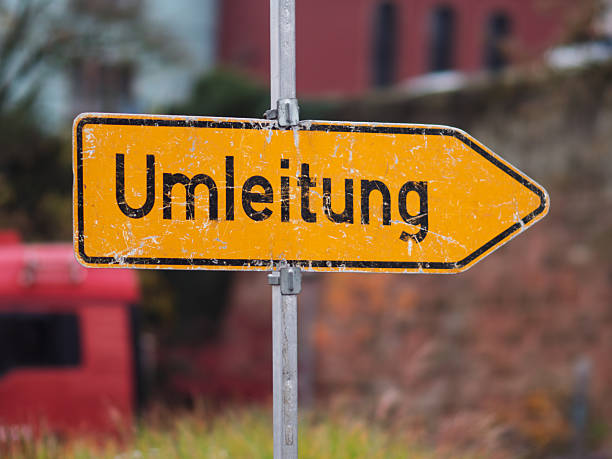istock Detour Sign in Urban Environment Indicating Route Change 2246081669