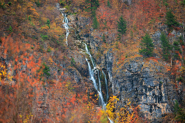 istock Theth waterfall in autumn, Albanian Alps 2246088915