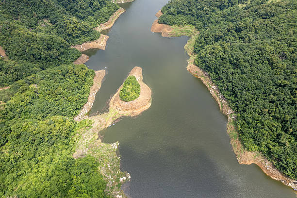 This lake was created in 1923 by damming the Chagres River to provide the water necessary to operate the locks of the Panama Canal.